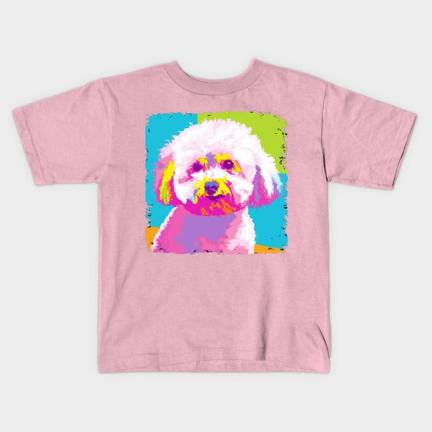 Bichon Frisé Pop Art - Dog Lover Gifts Kids T-Shirt by PawPopArt